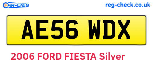 AE56WDX are the vehicle registration plates.