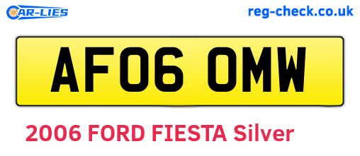 AF06OMW are the vehicle registration plates.