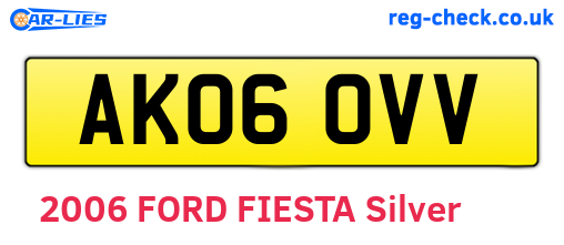 AK06OVV are the vehicle registration plates.