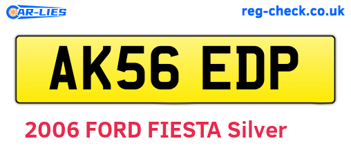 AK56EDP are the vehicle registration plates.