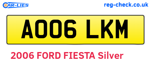 AO06LKM are the vehicle registration plates.