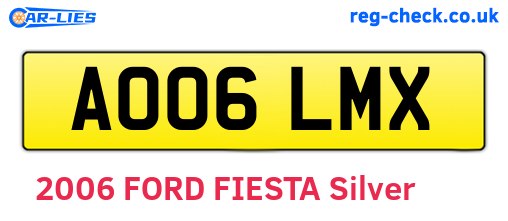 AO06LMX are the vehicle registration plates.
