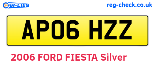 AP06HZZ are the vehicle registration plates.