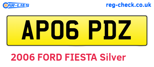AP06PDZ are the vehicle registration plates.