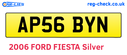 AP56BYN are the vehicle registration plates.
