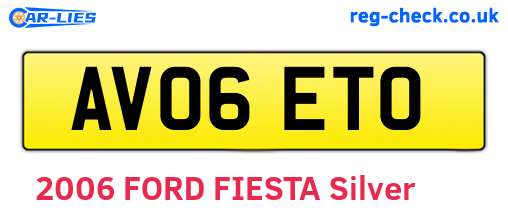 AV06ETO are the vehicle registration plates.