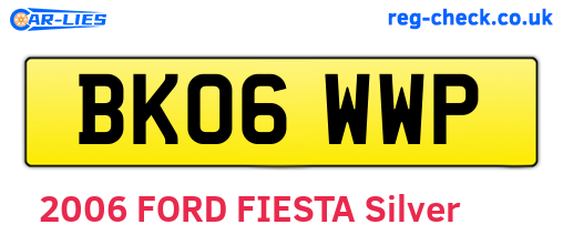 BK06WWP are the vehicle registration plates.