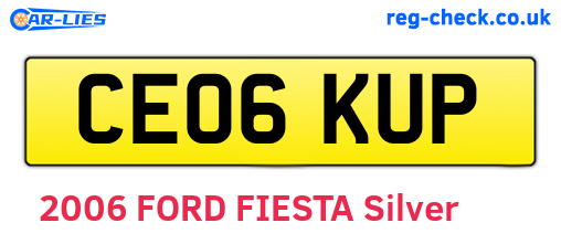 CE06KUP are the vehicle registration plates.