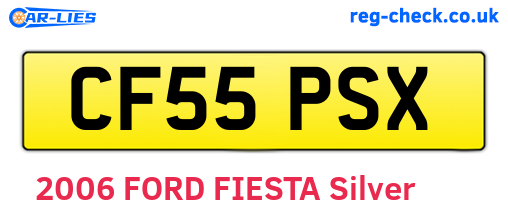 CF55PSX are the vehicle registration plates.
