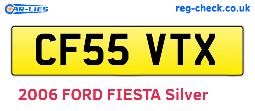 CF55VTX are the vehicle registration plates.