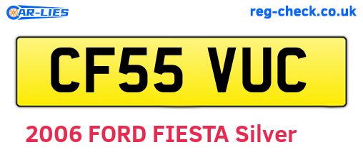 CF55VUC are the vehicle registration plates.
