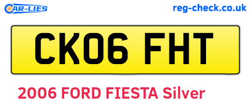 CK06FHT are the vehicle registration plates.