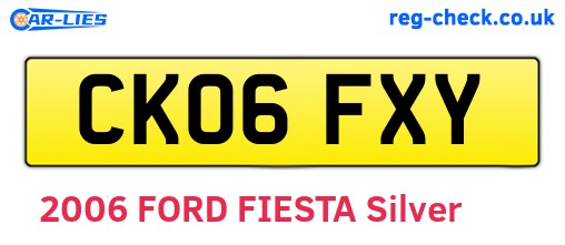CK06FXY are the vehicle registration plates.