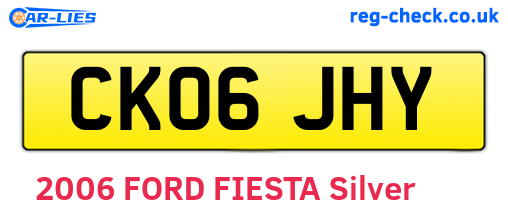 CK06JHY are the vehicle registration plates.
