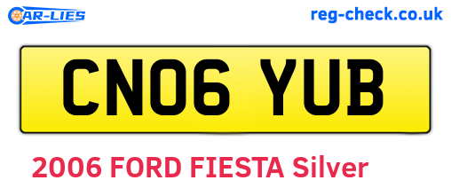 CN06YUB are the vehicle registration plates.