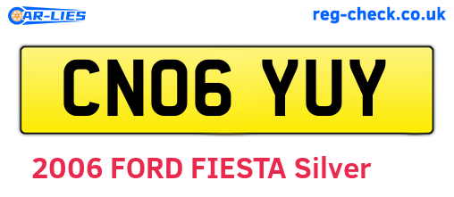 CN06YUY are the vehicle registration plates.