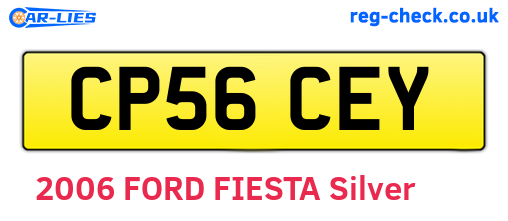 CP56CEY are the vehicle registration plates.