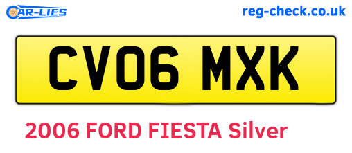 CV06MXK are the vehicle registration plates.