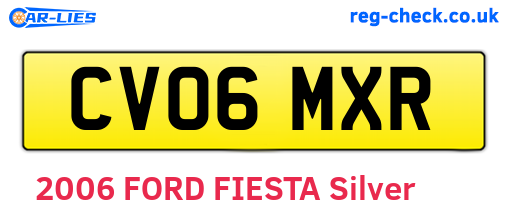 CV06MXR are the vehicle registration plates.