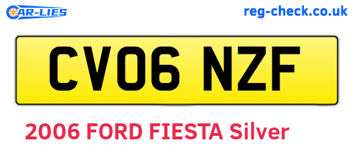CV06NZF are the vehicle registration plates.