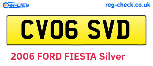 CV06SVD are the vehicle registration plates.