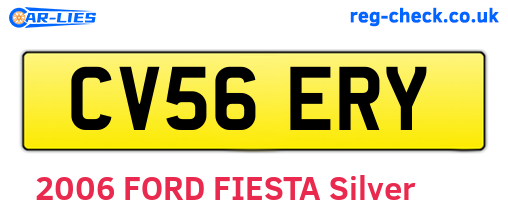 CV56ERY are the vehicle registration plates.