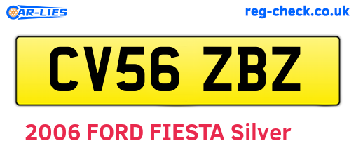 CV56ZBZ are the vehicle registration plates.