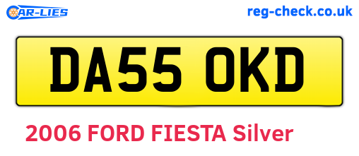 DA55OKD are the vehicle registration plates.