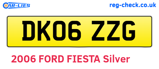 DK06ZZG are the vehicle registration plates.