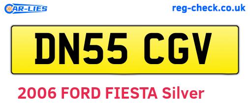 DN55CGV are the vehicle registration plates.
