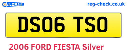 DS06TSO are the vehicle registration plates.