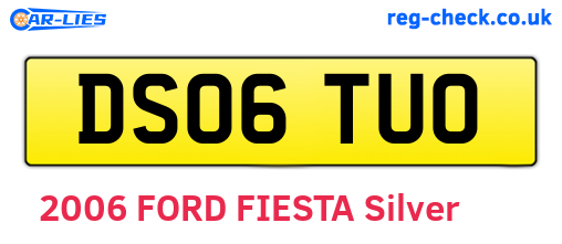 DS06TUO are the vehicle registration plates.