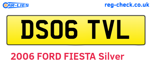DS06TVL are the vehicle registration plates.