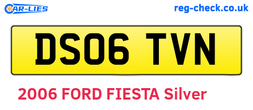 DS06TVN are the vehicle registration plates.