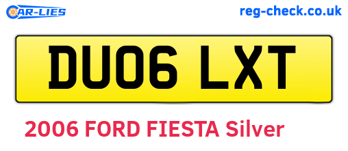 DU06LXT are the vehicle registration plates.