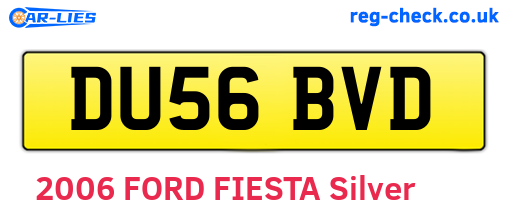 DU56BVD are the vehicle registration plates.