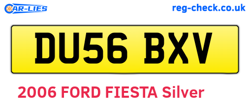 DU56BXV are the vehicle registration plates.