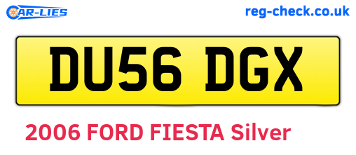 DU56DGX are the vehicle registration plates.