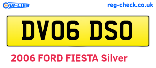 DV06DSO are the vehicle registration plates.