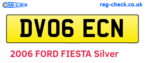 DV06ECN are the vehicle registration plates.