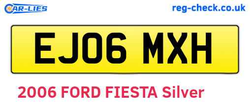 EJ06MXH are the vehicle registration plates.
