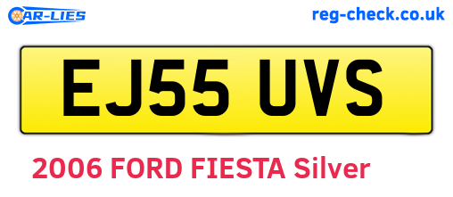 EJ55UVS are the vehicle registration plates.