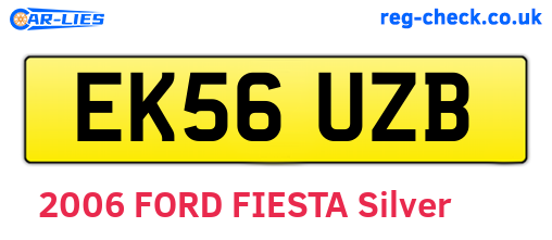 EK56UZB are the vehicle registration plates.
