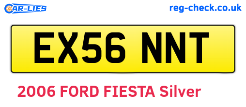 EX56NNT are the vehicle registration plates.