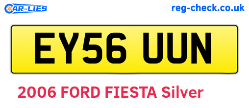 EY56UUN are the vehicle registration plates.