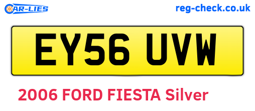 EY56UVW are the vehicle registration plates.
