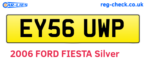 EY56UWP are the vehicle registration plates.