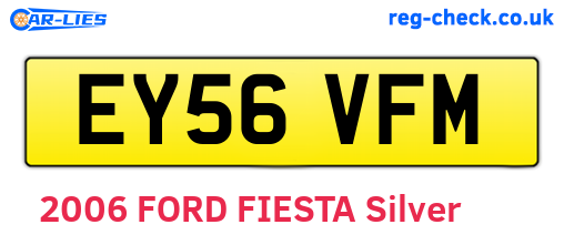 EY56VFM are the vehicle registration plates.