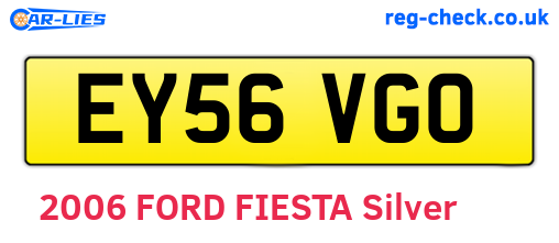 EY56VGO are the vehicle registration plates.