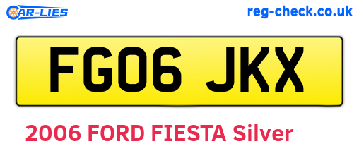 FG06JKX are the vehicle registration plates.